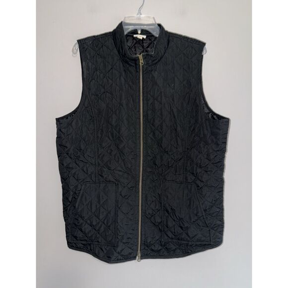 J. Jill Heritage Quilted Vest Black Full Zip Lightweight Classic Casual Size XL - Picture 6 of 13